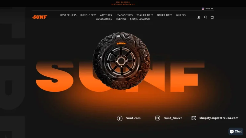 SUN.F RUBBER TYRE website screenshot
