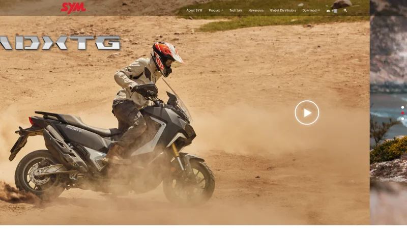 SANYANG MOTOR CO, LTD. (SYM) website screenshot