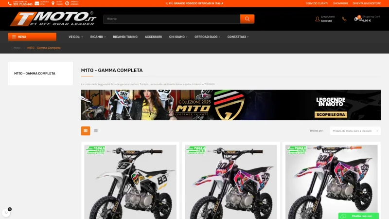 M1TO – LEGGENDE IN MOTO – T-MOTO S.R.L. website screenshot