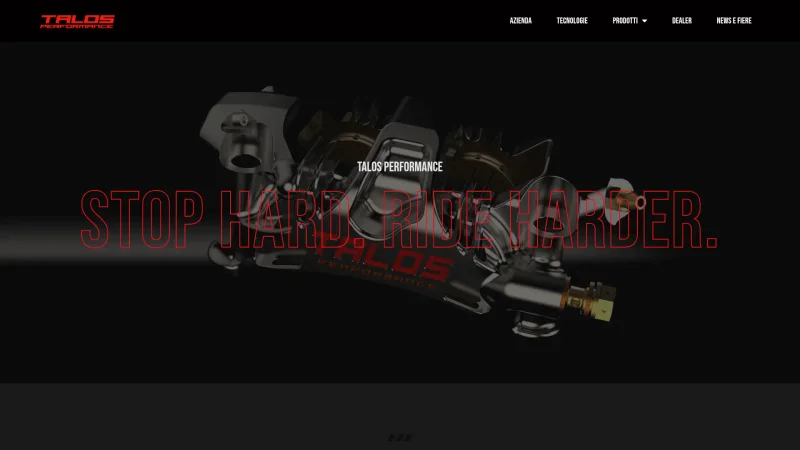 TALOS PERFORMANCE website screenshot