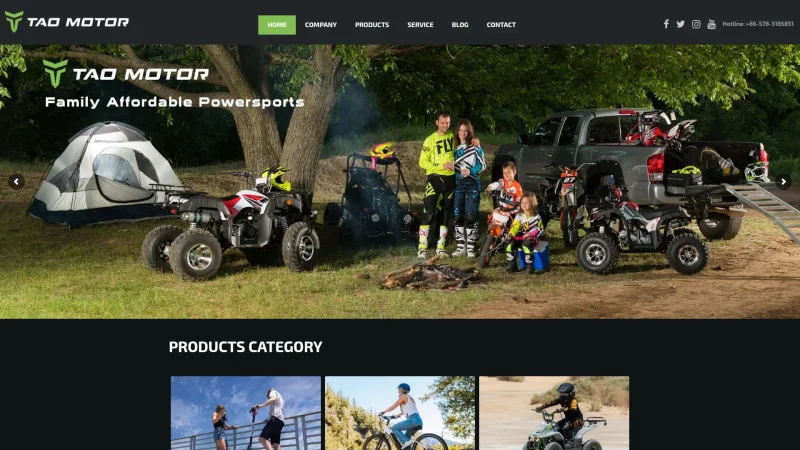 ZHEJIANG TAOTAO VEHICLES CO.,LTD website screenshot