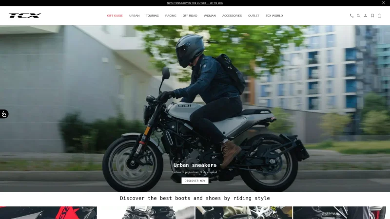 TCX BOOTS website screenshot