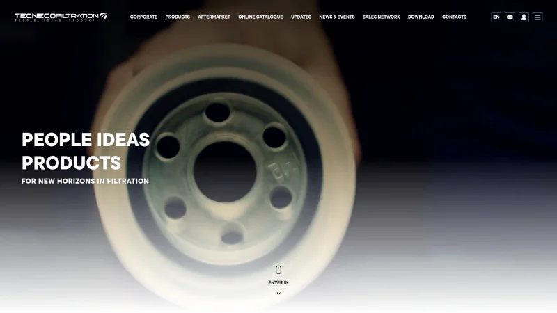TECNECO FILTRI SRL – MOTORPARTS S.R.L. website screenshot