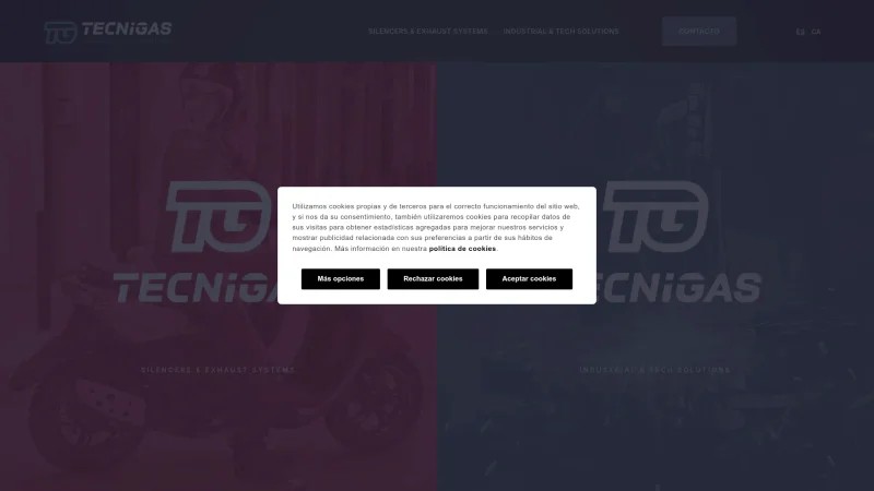 TECNIGAS PARTS S.L.U. – MANDELLI S.R.L. website screenshot