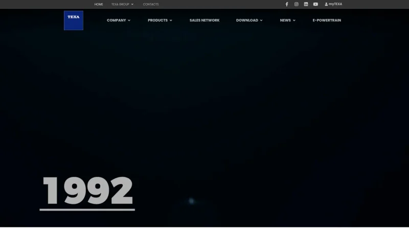 TEXA S.P.A. website screenshot
