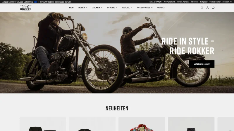THE ROKKER COMPANY AG website screenshot