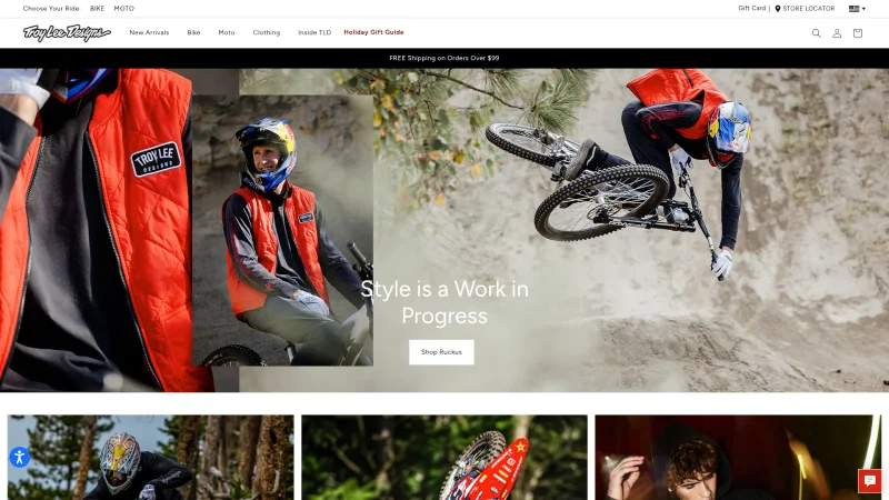 TROY LEE DESIGNS website screenshot