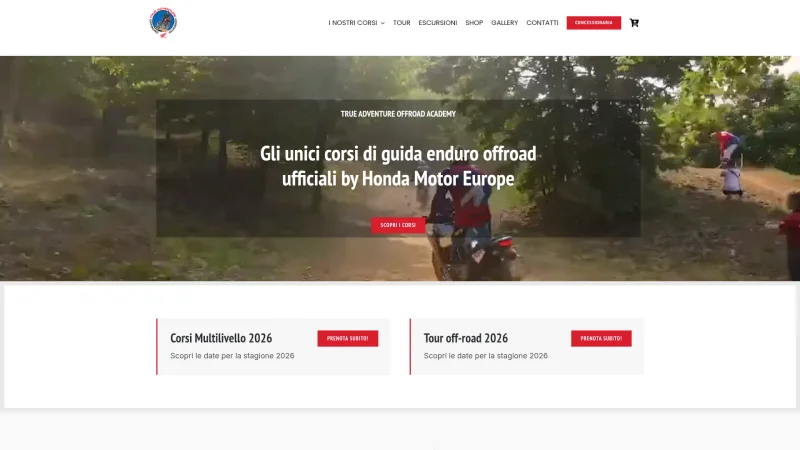 MAXIENDURO OFF ROAD ACADEMY S.R.L.S. website screenshot