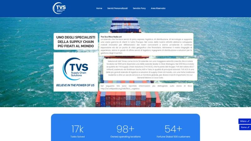 TVS SCS RICO ITALIA SRL website screenshot
