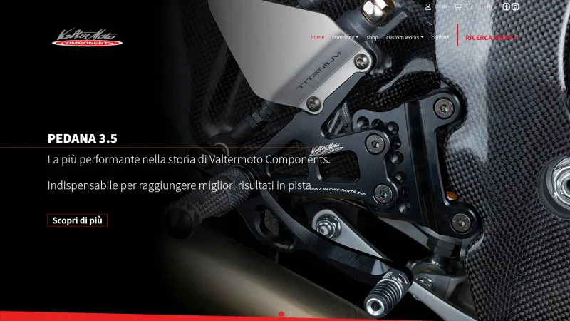 VALTER MOTO COMPONENTS website screenshot