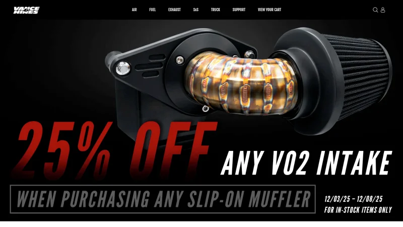 VANCE & HINES website screenshot