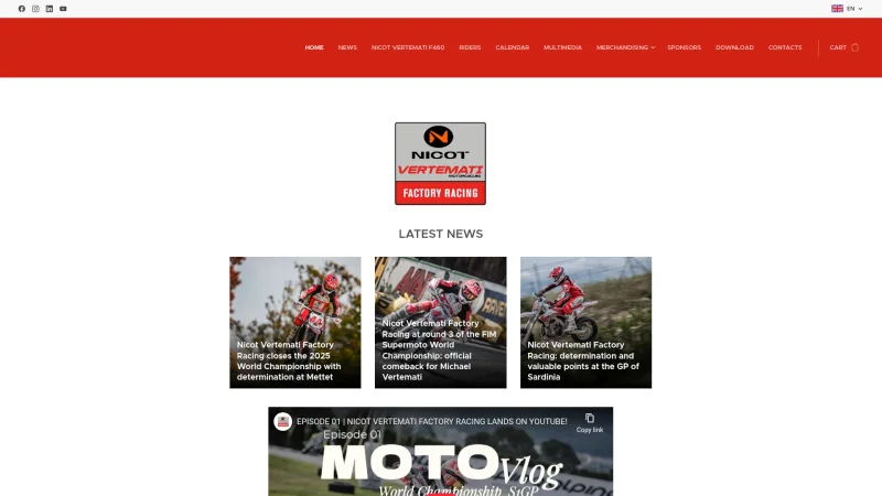 VERTEMATI MOTORCYCLES SRL website screenshot