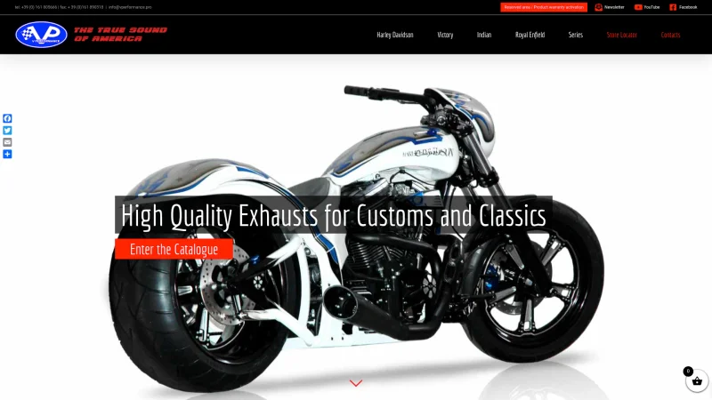 V PERFORMANCE – ARCAS INDUSTRIE S.R.L. website screenshot