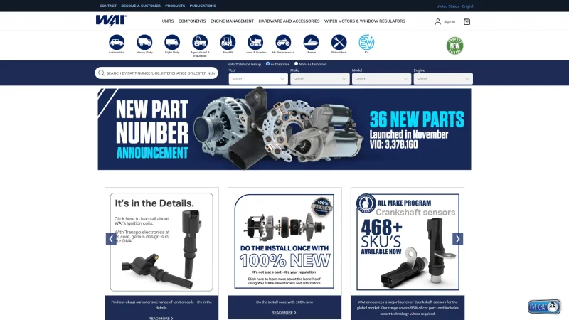WAI GLOBAL website screenshot