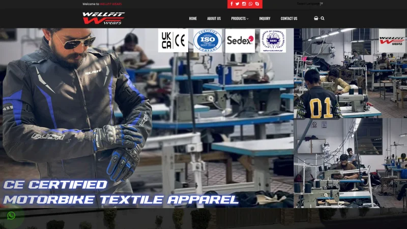 WELLFIT WEARS website screenshot