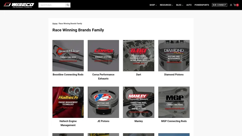 WISECO – REKLUSE INC./PROX/WISECO/JE PISTONS website screenshot