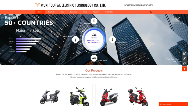 WUXI TOURWE ELECTRIC TECHNOLOGY CO.,LTD website screenshot
