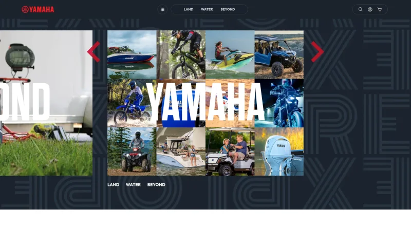 YAMAHA GENUINE PARTS & ACCESSORIES website screenshot