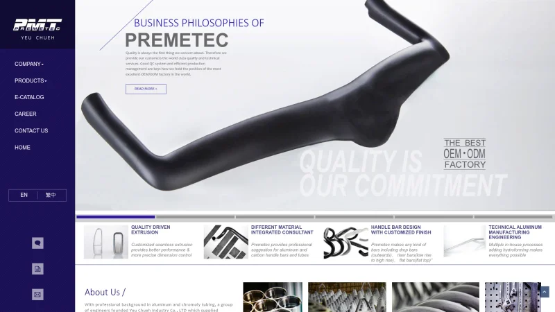 YEU CHUEH INDUSTRY CO., LTD website screenshot