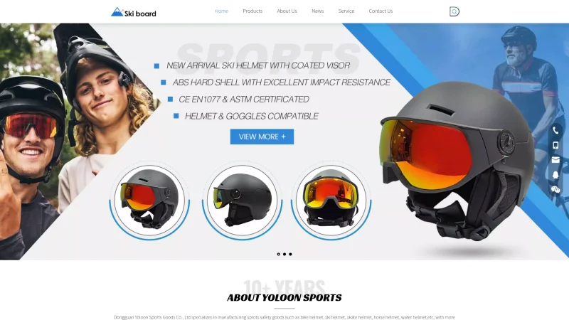 DONG GUAN YOLOON SPORTS GOODS CO.,LTD website screenshot