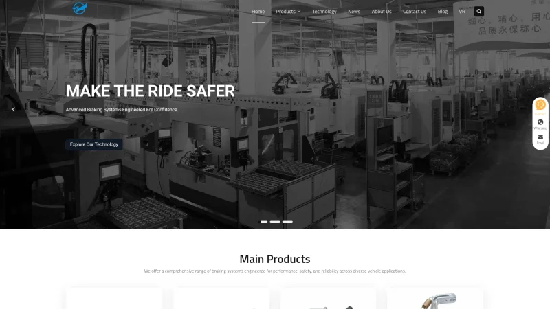 ZHEJIANG ZHANXIANG AUTO & MOTORCYCLE PARTS CO., LTD. website screenshot