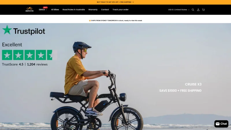 THE ZEPHYR – BIKE & GIO SRL website screenshot