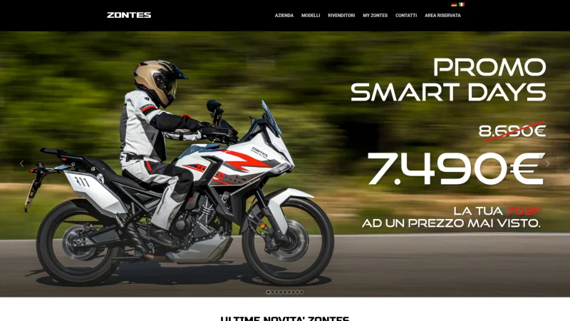 ZONTES – BETAMOTOR S.P.A. website screenshot