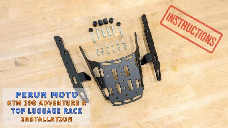 Perun Moto Luggage Rack Enhances KTM 390 Adventure Setup